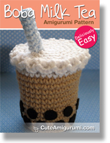 boba milk tea amigurumi pattern