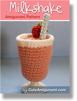 strawberry milkshake amigurumi pattern