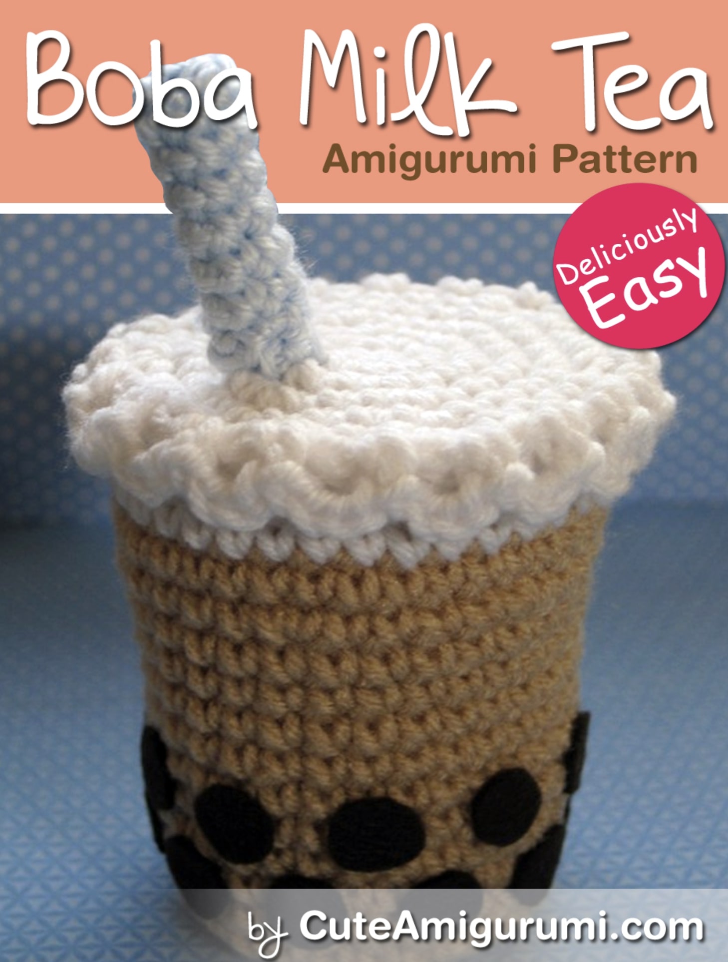 boba milk tea crochet amigurumi